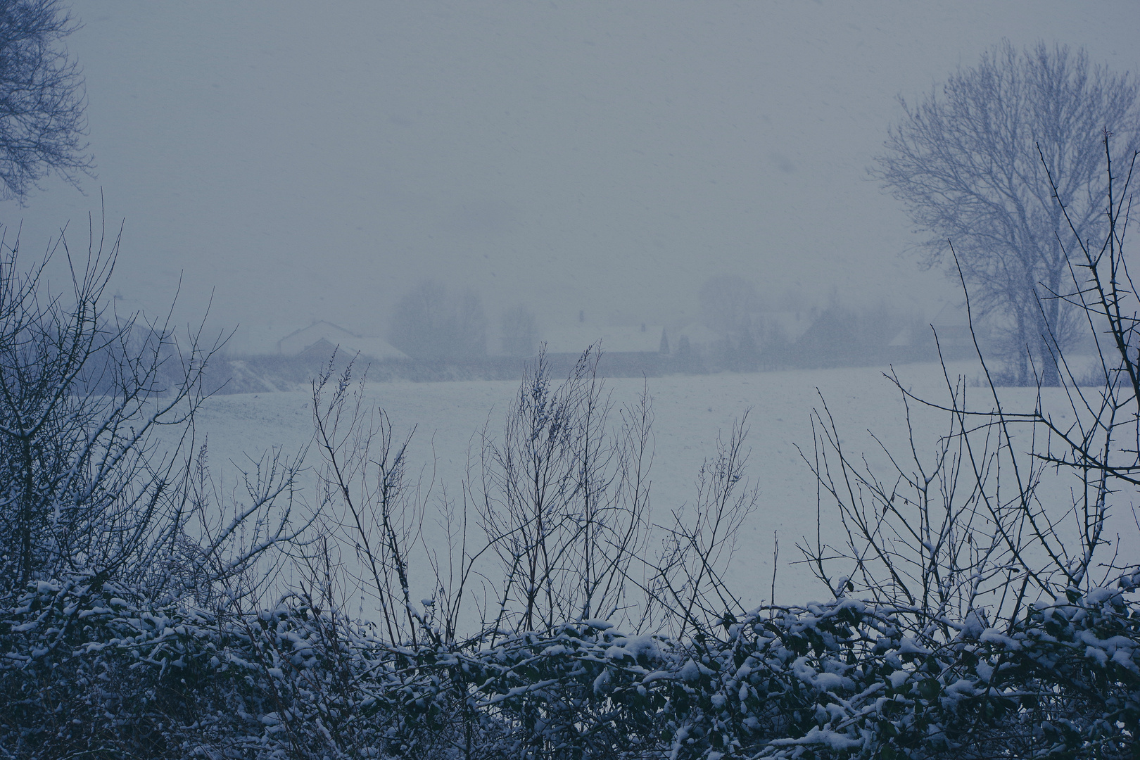 Siedlung im Schnee