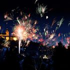 Siegburg Michaelsberg mit Silvester-Feuerwerk 01.01.2014