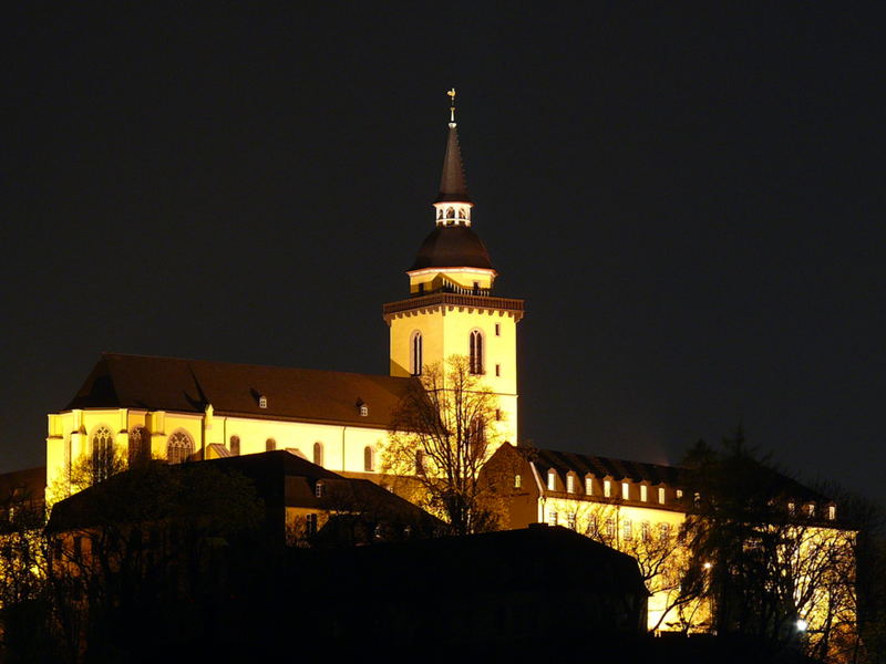 Siegburger Abtei bei Nacht