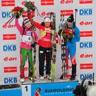 Siegerehrung Massenstart Biathlon