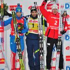 Siegerehrung Massenstart Herren Biathlon Ruhpolding