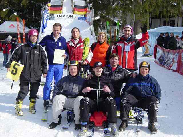 Siegerehrung Prominentnskispringen WM Oberstdorf