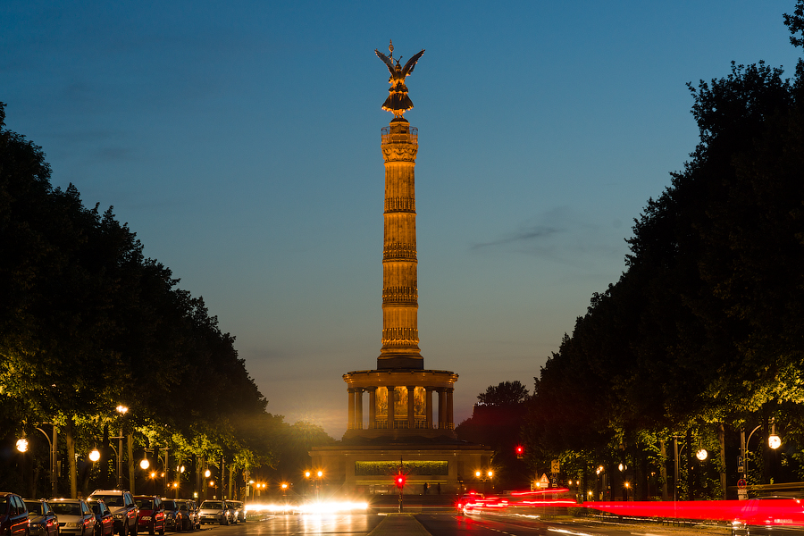 Siegessäule in der Nacht