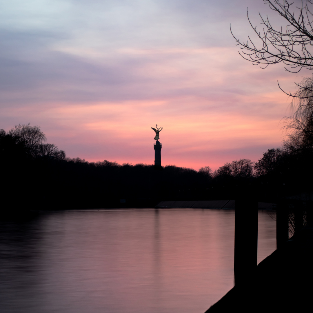 Siegessäule pink sunset