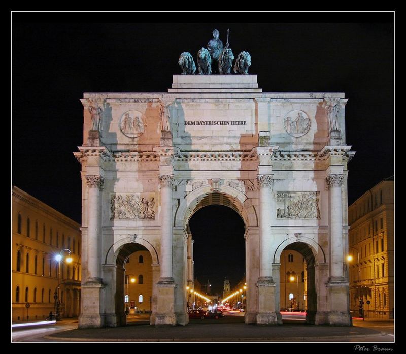 Siegestor Foto & Bild architektur, architektur bei nacht, motive