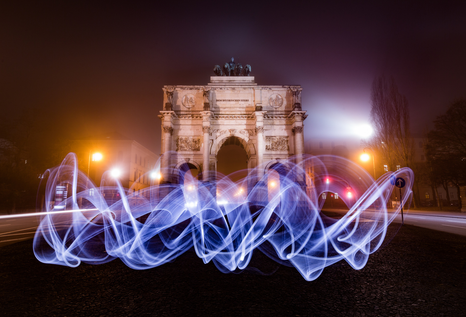 Siegestor München Lightpainting