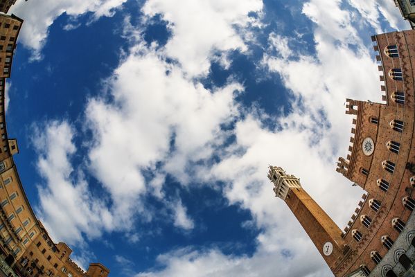 siena piazza del campo, il cielo
