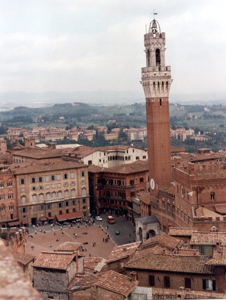 siena Turm des Mangia und Rathaus