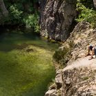 sieste au mois d'aout 2014 en ardèche pont du diable