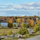 Sight from the roof of Oodi to Töölönlahti