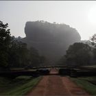 Sigiriya-Felsen im Morgennebel
