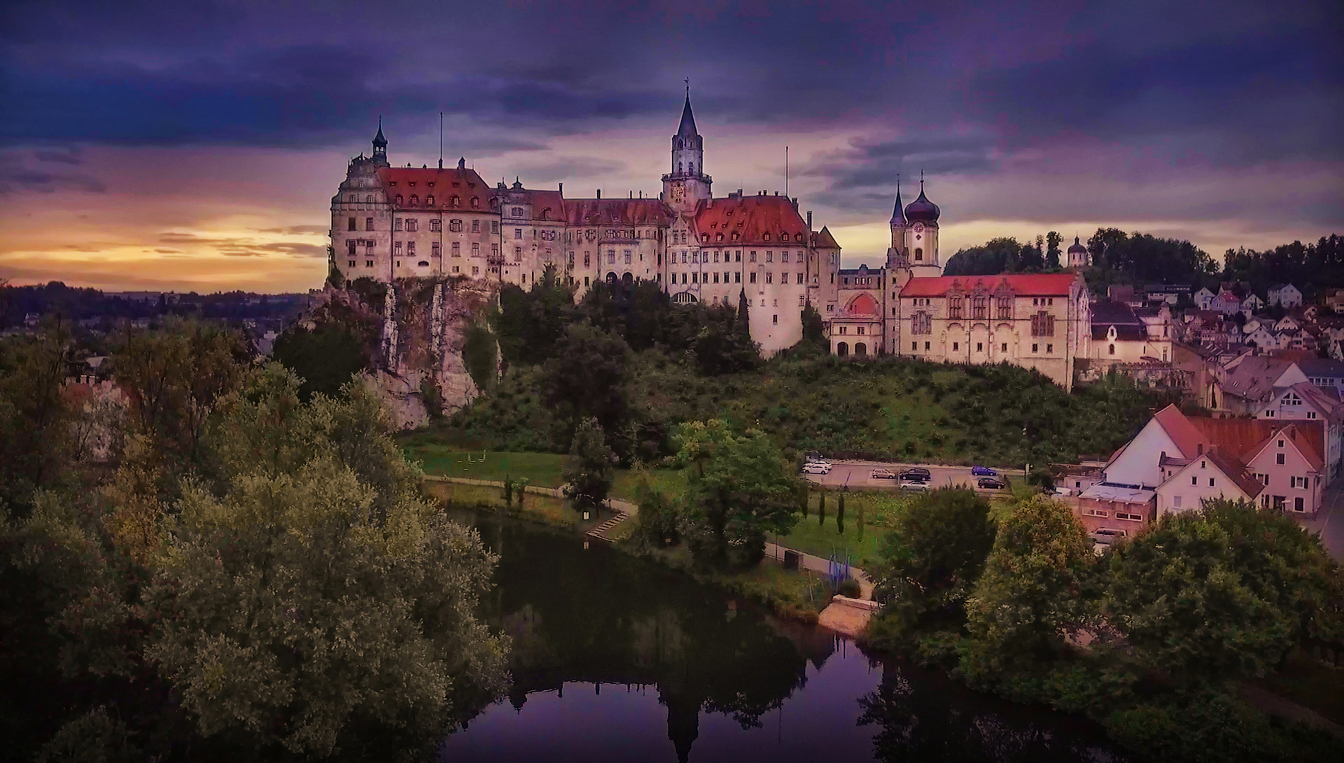 Sigmaringen Schloss in der Morgensonne 