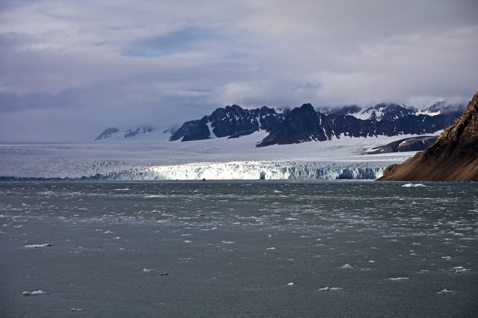 Signehamma, Svalbard, Gletscherfront