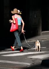 Signora con cagnolino