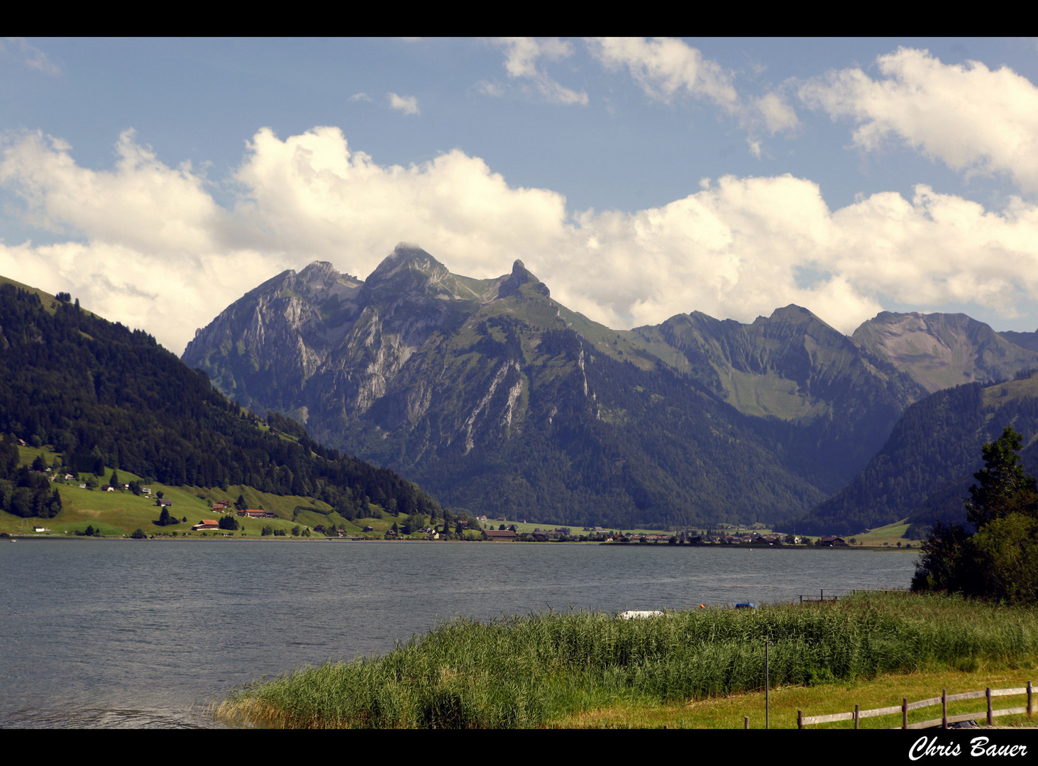 Sihlsee mit Bergen