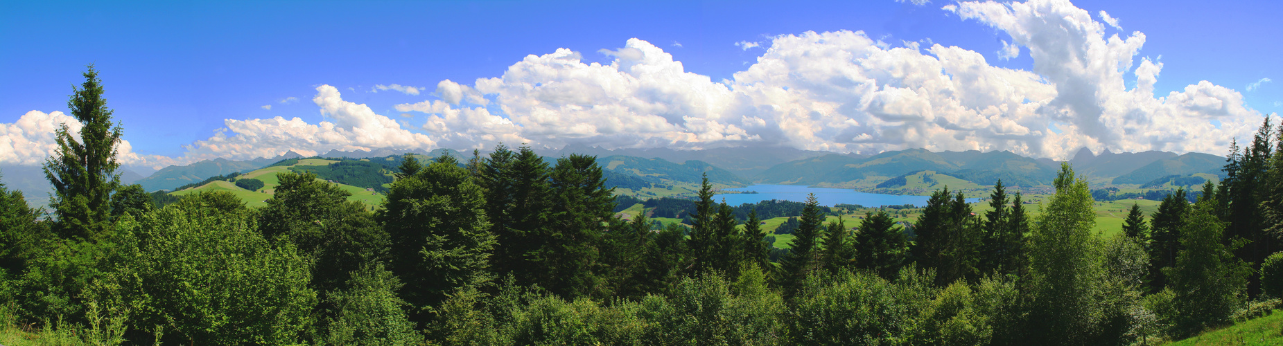 Sihlsee vom Etzel Kulm aus gesehen