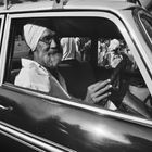 Sikh im Taxi