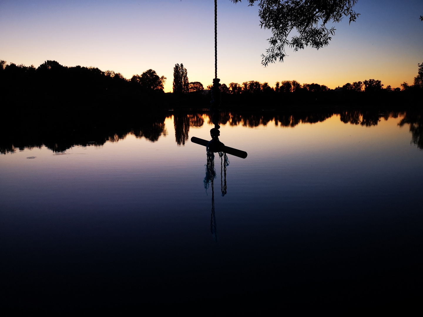 Silbersee in der Abenddämmerung