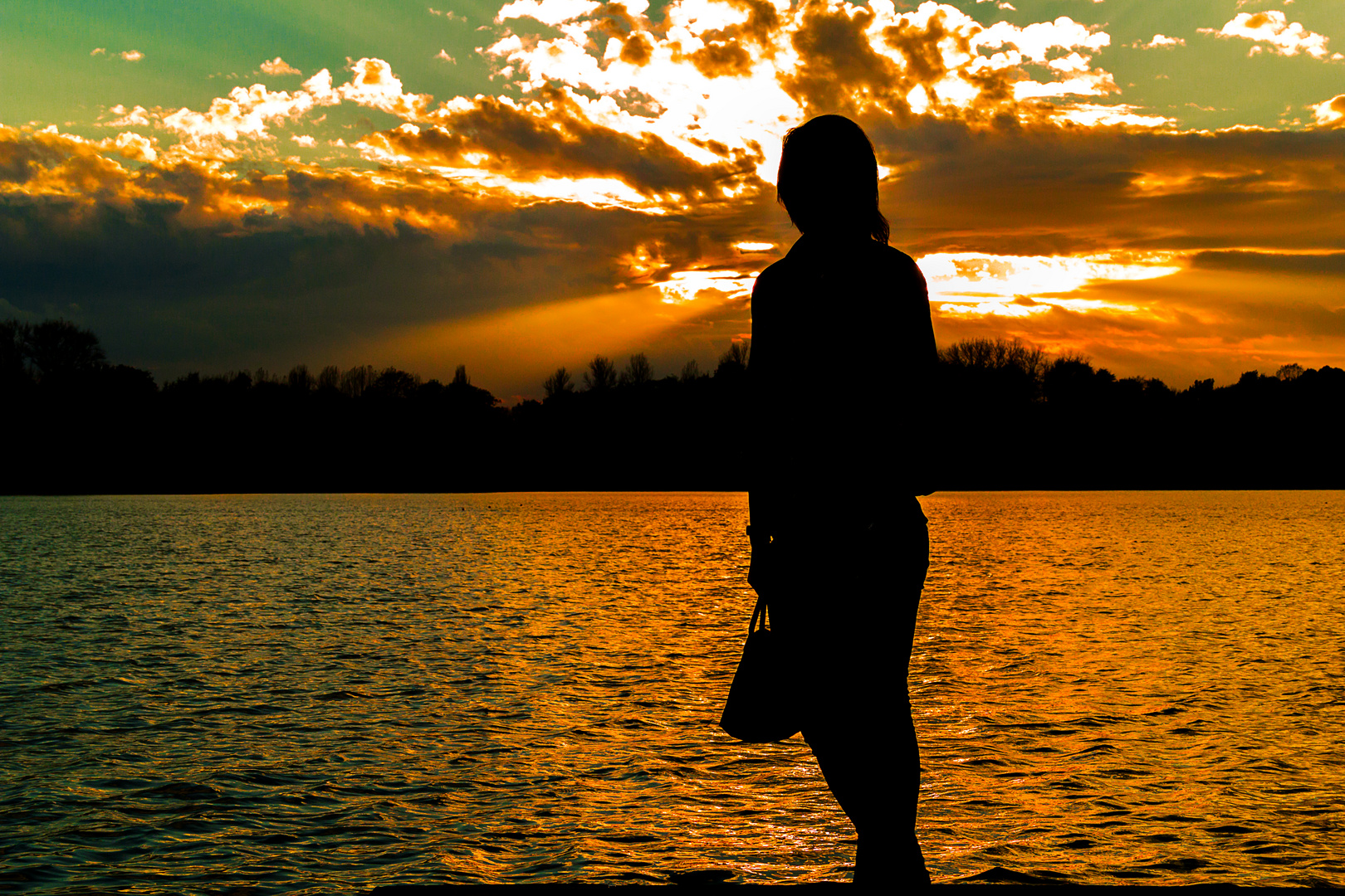 Silhouette am Maschsee