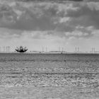 Silhouette auf hoher See 