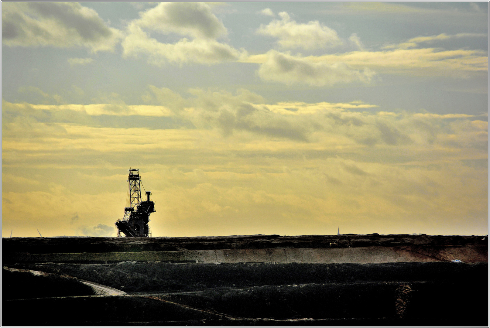 Silhouette eines Absetzers