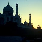 Silhouette eines Traumes - Taj Mahal in Agra