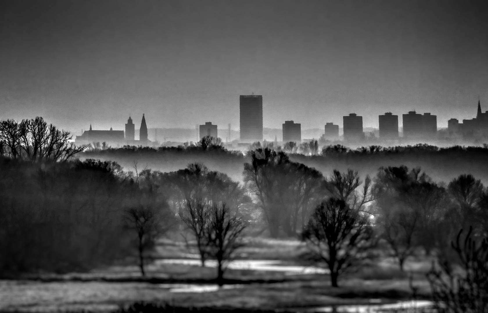 silhouette frankfurt-oder von lebus