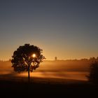 Silhouette im Sonnenaufgang