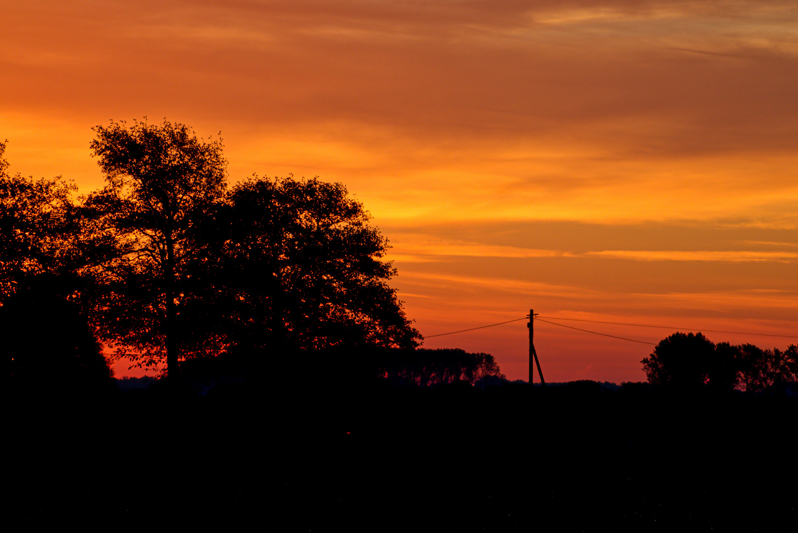 Silhouette im Sonnenuntergang