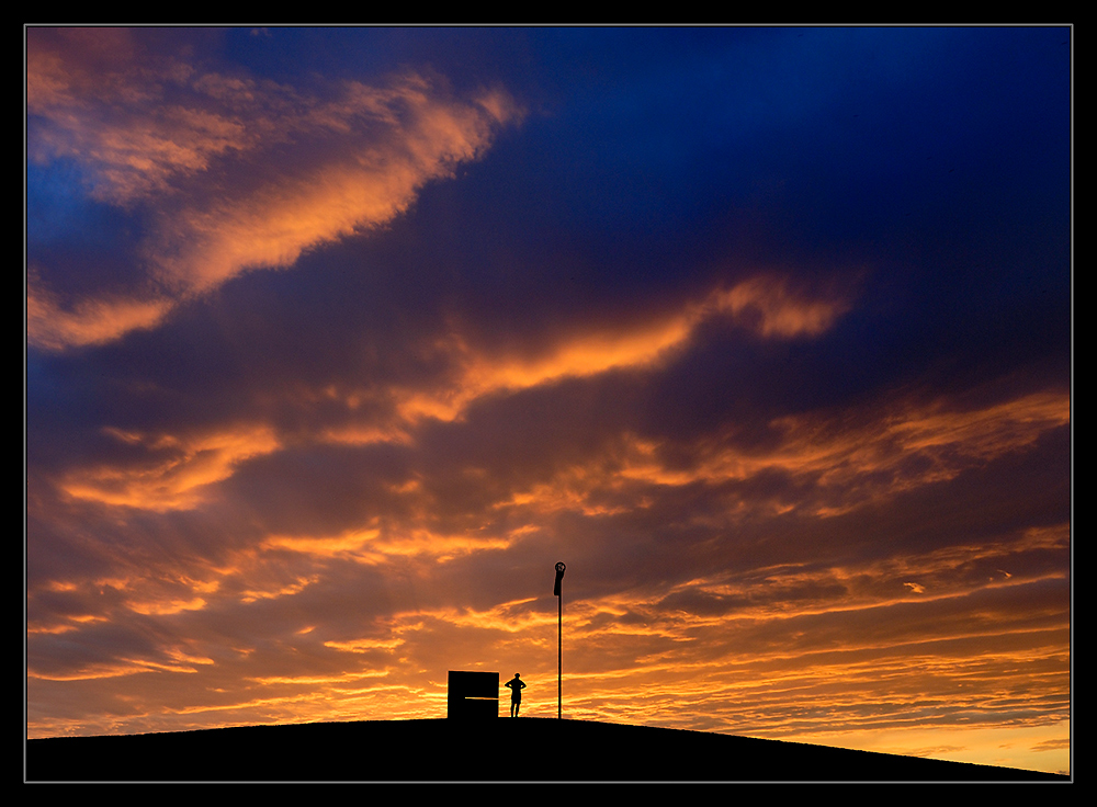 Silhouette im Sonnenuntergang