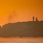 silhouette in orange