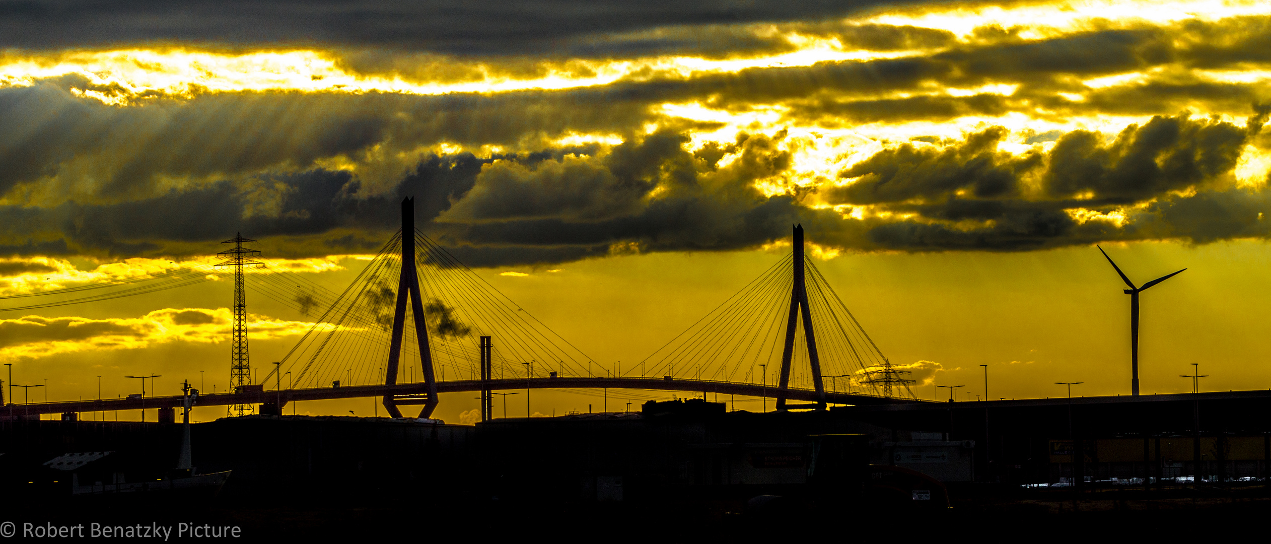 Silhouette Köhlbrandbrücke