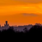 Silhouette Schloß Marienburg im Abendrot