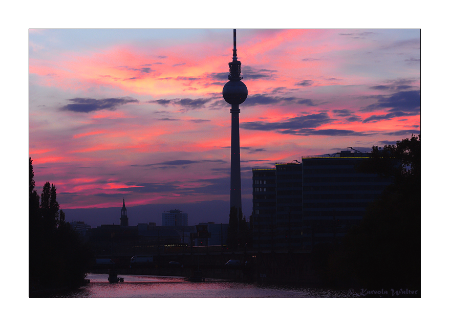 Silhouette von Berlin-Mitte an einem Sommerabend '08