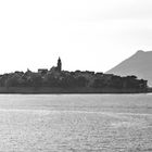 Silhouette von Korcula