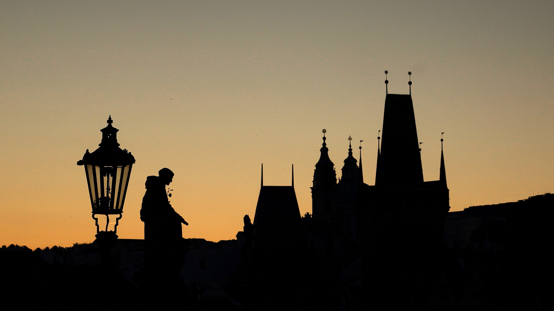 Silhouette von Prag