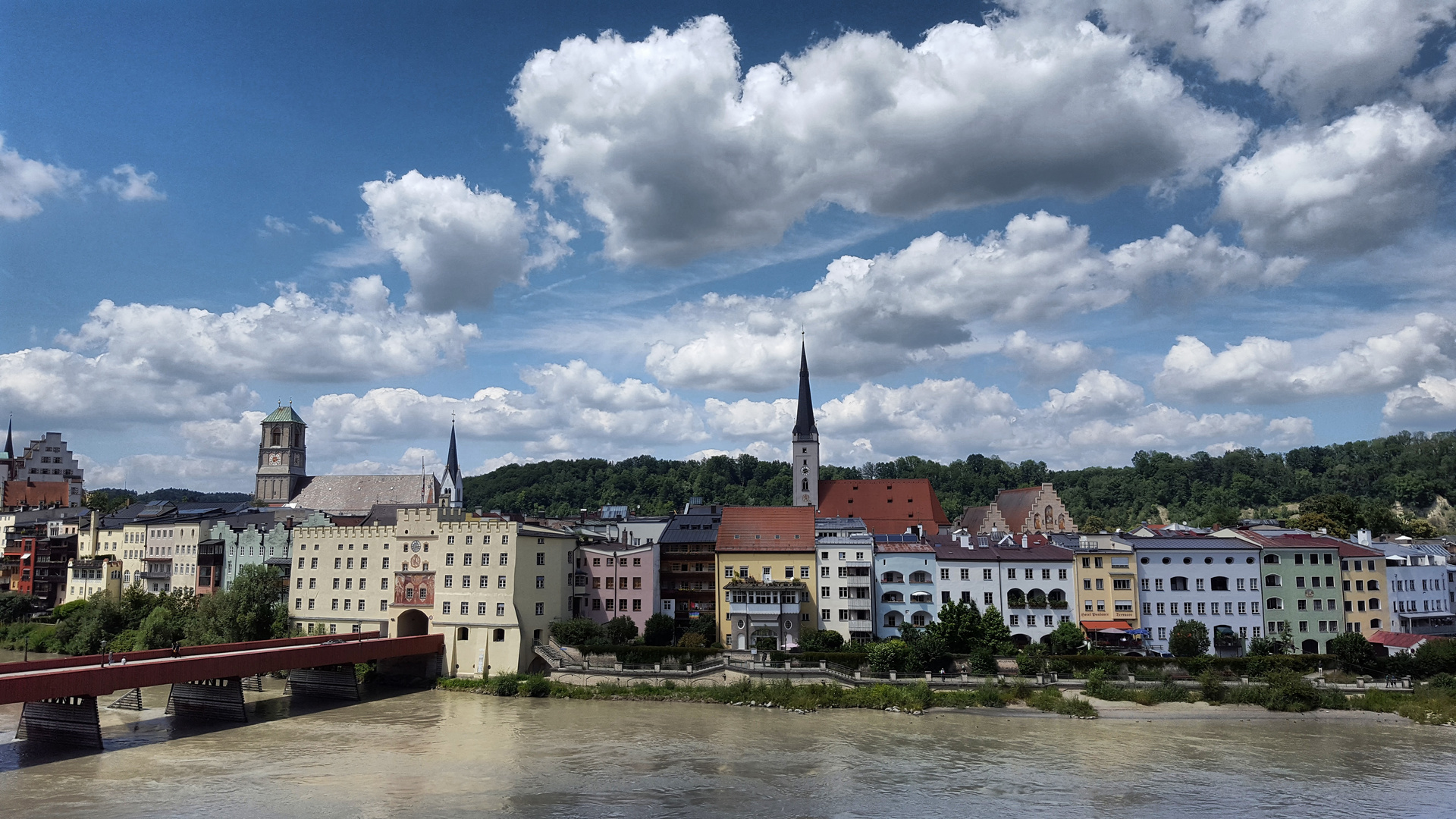 Silhouette von Wasserburg am Inn