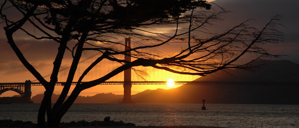 Silhouette vor Golden Gate