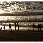 Silhouetten am Strand