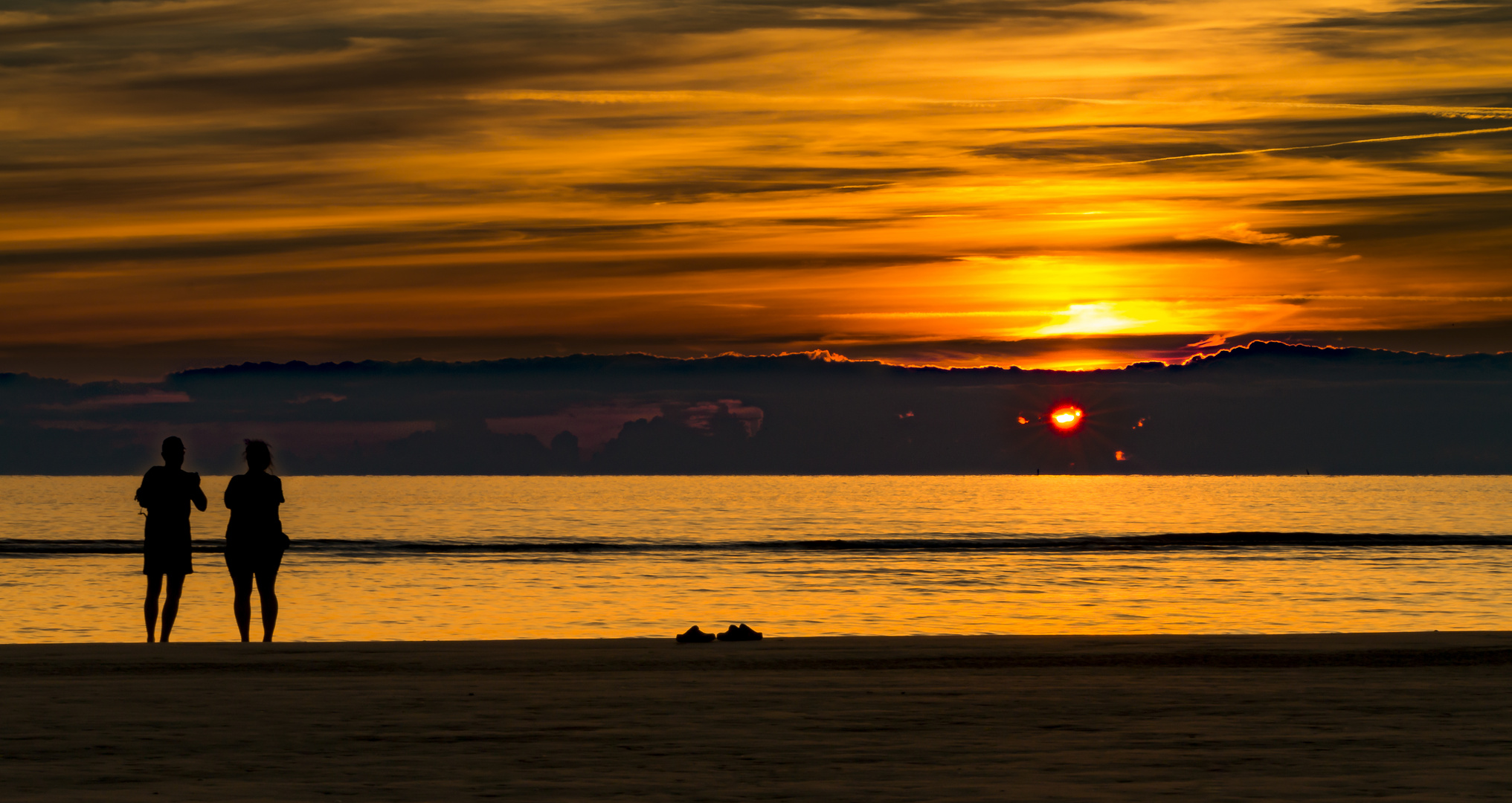 Silhouetten im Abendrot