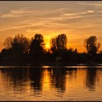 Silhouetten im Sonnenuntergang