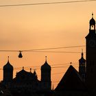 Silhouetten Rathaus und Jakobskirche