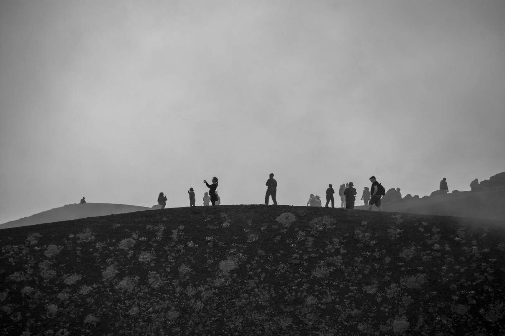 Silhouettes sur l'Etna