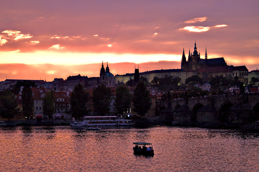 Silhuette im Abendrot