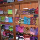 silk scarfs on the shelves