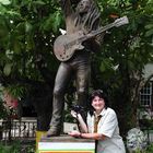 Silke im Bob Marley Museum in Kingston