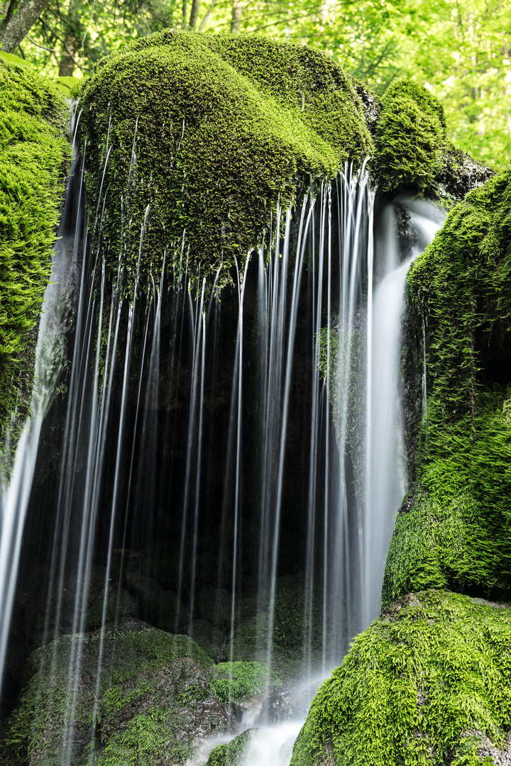 silky strings of water