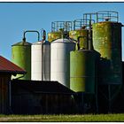 Silo im Herbstlicht