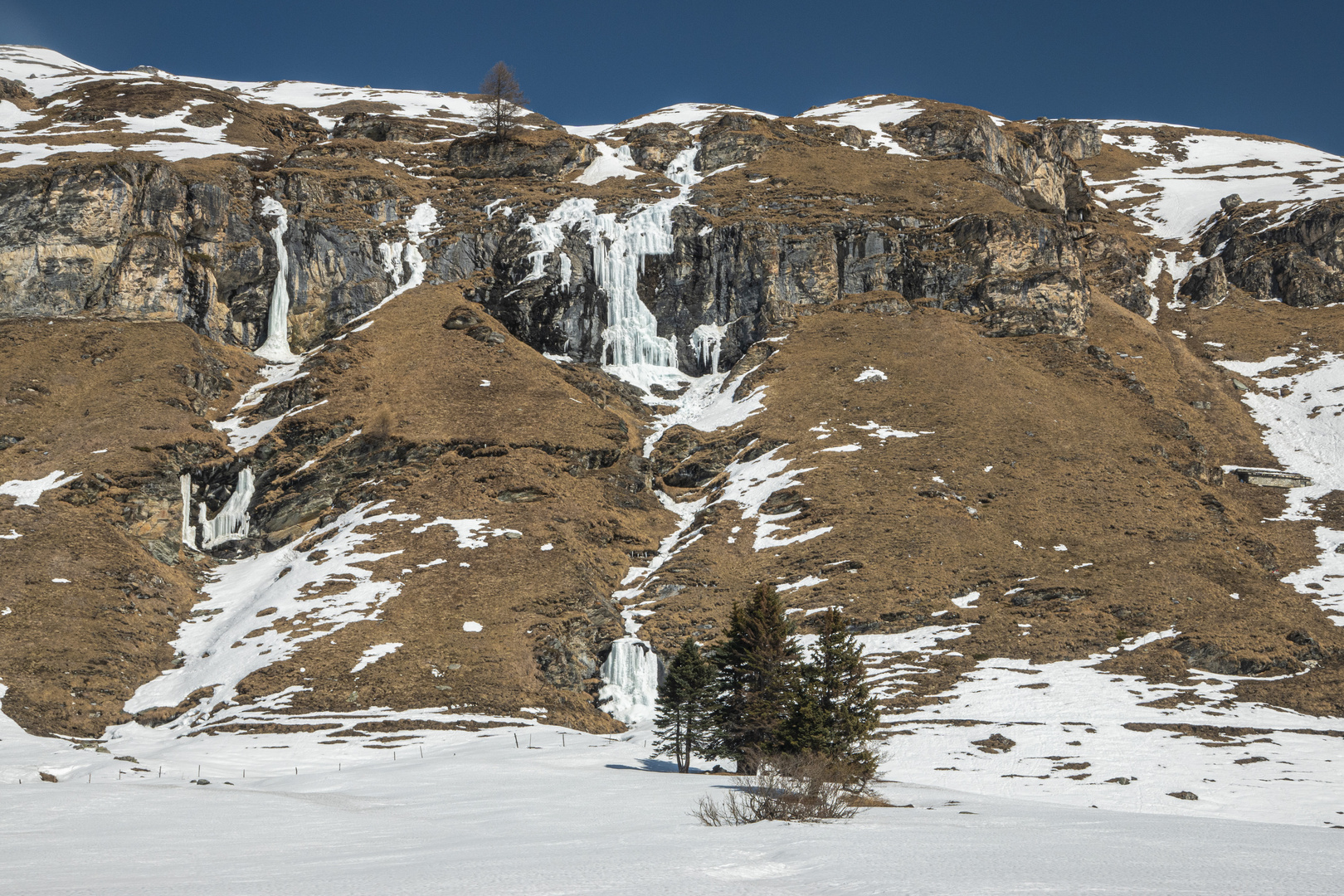 Sils-Maria_Im Fextal_Vereiste Wasserfälle