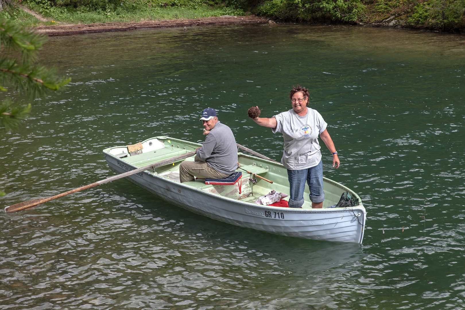 Silser Kugel am 29. Juni 2012 aus dem See gefischt